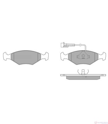 НАКЛАДКИ ПРЕДНИ ДИСКОВИ FIAT FIORINO PICK UP (1988-) 1.7 D - SIMER