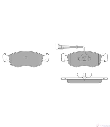 НАКЛАДКИ ПРЕДНИ ДИСКОВИ FIAT PALIO WEEKEND (1996-) 1.6 16V - SIMER