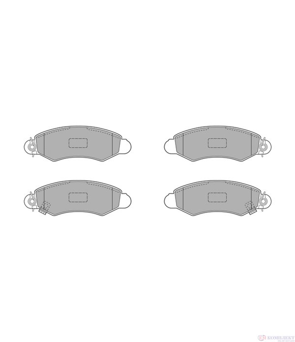 НАКЛАДКИ ПРЕДНИ ДИСКОВИ SUBARU JUSTY II (1995-) 1.3 4x4 - SIMER