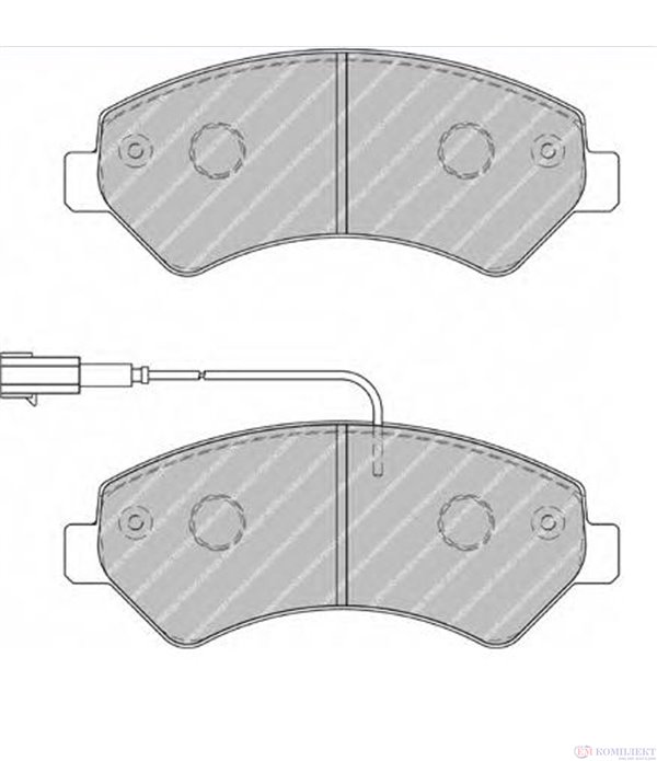 НАКЛАДКИ ПРЕДНИ ДИСКОВИ FIAT DUCATO (2006-) 2.3 D 130 Multijet - FERODO