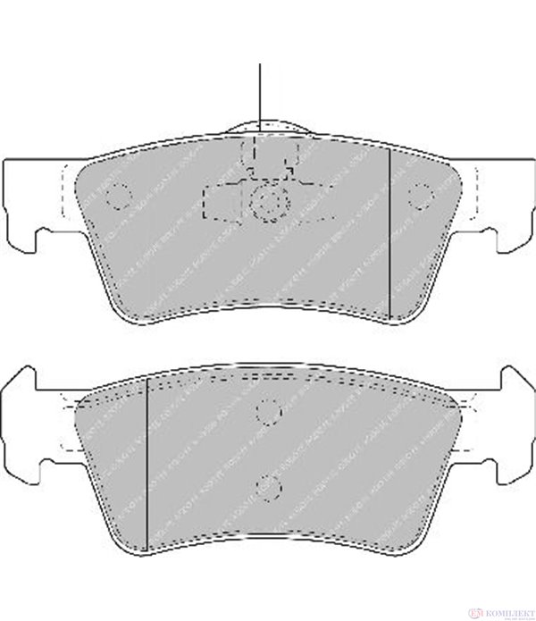 НАКЛАДКИ ЗАДНИ ДИСКОВИ PORSCHE CAYENNE (2002-) 3.2 - FERODO
