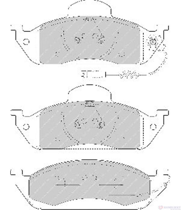 НАКЛАДКИ ПРЕДНИ ДИСКОВИ MERCEDES M CLASS W163 (1998-) ML 320 - FERODO