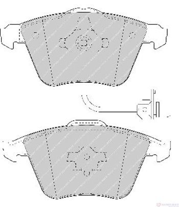 НАКЛАДКИ ПРЕДНИ ДИСКОВИ AUDI A4 (2004-) 1.8 T - FERODO