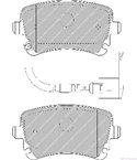 НАКЛАДКИ ЗАДНИ ДИСКОВИ VOLKSWAGEN PHAETON (2002-) 6.0 W12 4motion - FERODO