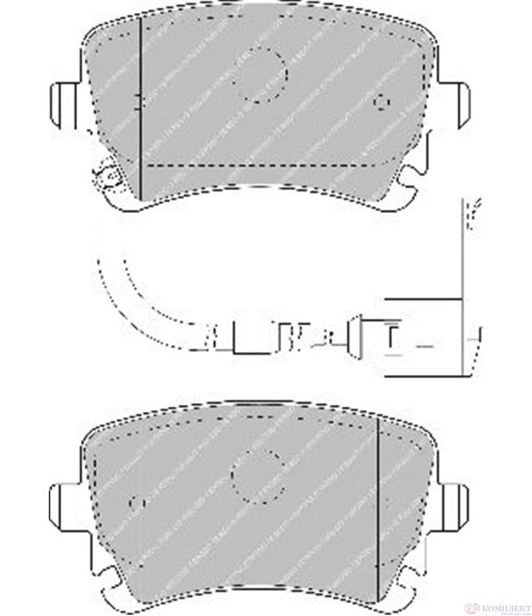 НАКЛАДКИ ЗАДНИ ДИСКОВИ VOLKSWAGEN PHAETON (2002-) 6.0 W12 4motion - FERODO