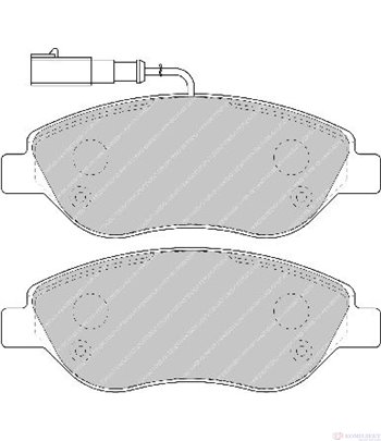 НАКЛАДКИ ПРЕДНИ ДИСКОВИ FIAT STILO (2001-) 1.9 D Multijet - FERODO