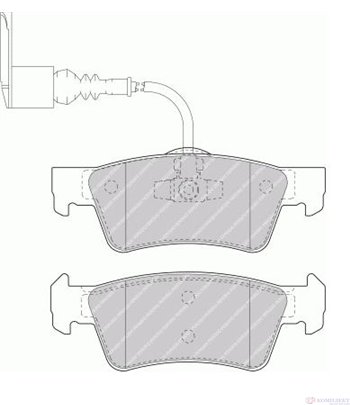 НАКЛАДКИ ЗАДНИ ДИСКОВИ VOLKSWAGEN TRANSPORTER V (2003-) 3.2 4motion - FERODO