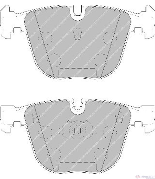 НАКЛАДКИ ЗАДНИ ДИСКОВИ BMW 5 SERIES E60 (2003-) 550i - FERODO