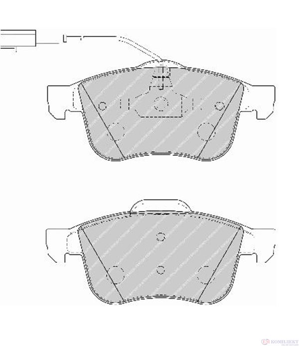 НАКЛАДКИ ПРЕДНИ ДИСКОВИ ALFA ROMEO 159 (2005-) 1.9 JTS - FERODO