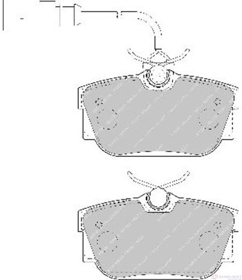 НАКЛАДКИ ЗАДНИ ДИСКОВИ VOLKSWAGEN SHARAN (1995-) 2 - FERODO