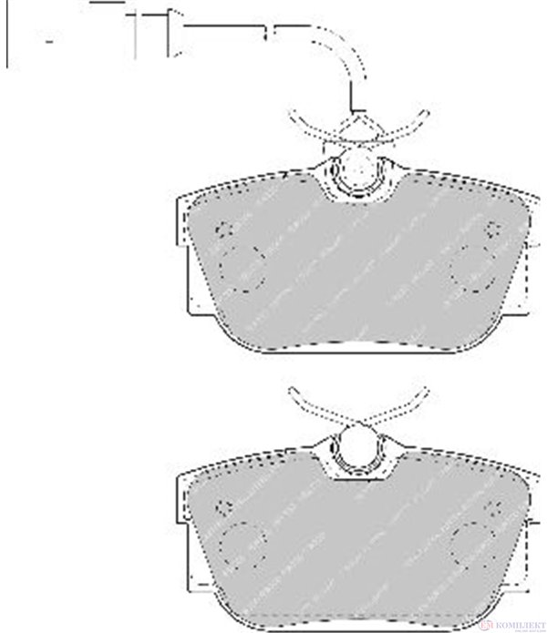 НАКЛАДКИ ЗАДНИ ДИСКОВИ VOLKSWAGEN TRANSPORTER IV (1990-) 1.9 D - FERODO