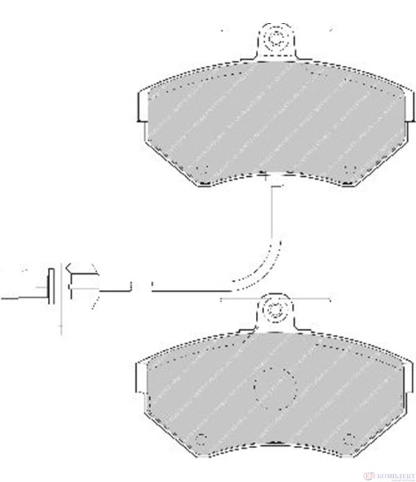 НАКЛАДКИ ПРЕДНИ ДИСКОВИ AUDI A4 AVANT (2004-) 1.8 T - FERODO