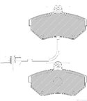 НАКЛАДКИ ПРЕДНИ ДИСКОВИ AUDI A4 (2000-) 1.6 - FERODO