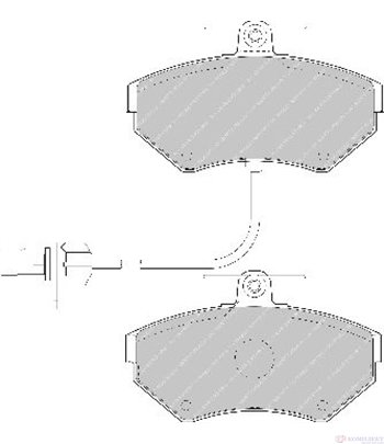 НАКЛАДКИ ПРЕДНИ ДИСКОВИ VOLKSWAGEN PASSAT (1996-) 1.8 - FERODO