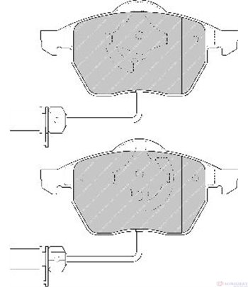 НАКЛАДКИ ПРЕДНИ ДИСКОВИ VOLKSWAGEN PASSAT (2000-) 2.3 V5 4motion - FERODO