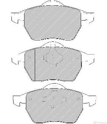 НАКЛАДКИ ПРЕДНИ ДИСКОВИ VOLKSWAGEN PASSAT (1996-) 1.9 TDI 4motion - FERODO