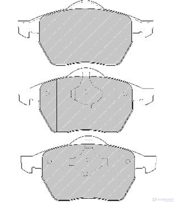 НАКЛАДКИ ПРЕДНИ ДИСКОВИ AUDI A4 (1995-) 1.8 - FERODO