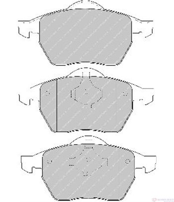 НАКЛАДКИ ПРЕДНИ ДИСКОВИ VOLKSWAGEN PASSAT (1996-) 2.8 V6 - FERODO