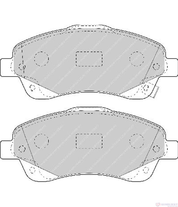 НАКЛАДКИ ПРЕДНИ ДИСКОВИ TOYOTA COROLLA VERSO (2004-) 1.6 - FERODO