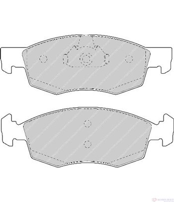 НАКЛАДКИ ПРЕДНИ ДИСКОВИ FIAT DOBLO (2001-) 1.2 - FERODO