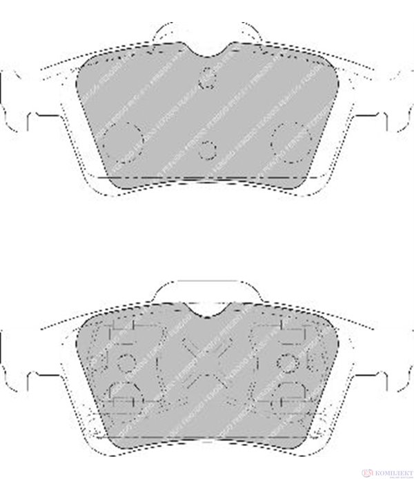 НАКЛАДКИ ЗАДНИ ДИСКОВИ VOLVO V50 (2004-) 1.8 FlexFuel - FERODO