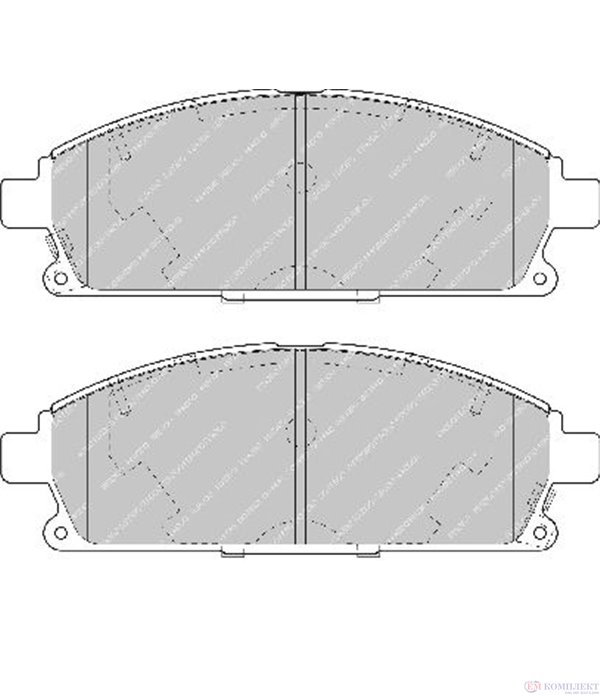 НАКЛАДКИ ПРЕДНИ ДИСКОВИ NISSAN X-TRAIL (2001-) 2.0 4x4 - FERODO