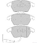 НАКЛАДКИ ПРЕДНИ ДИСКОВИ AUDI A3 (2003-) 1.9 TDI - FERODO