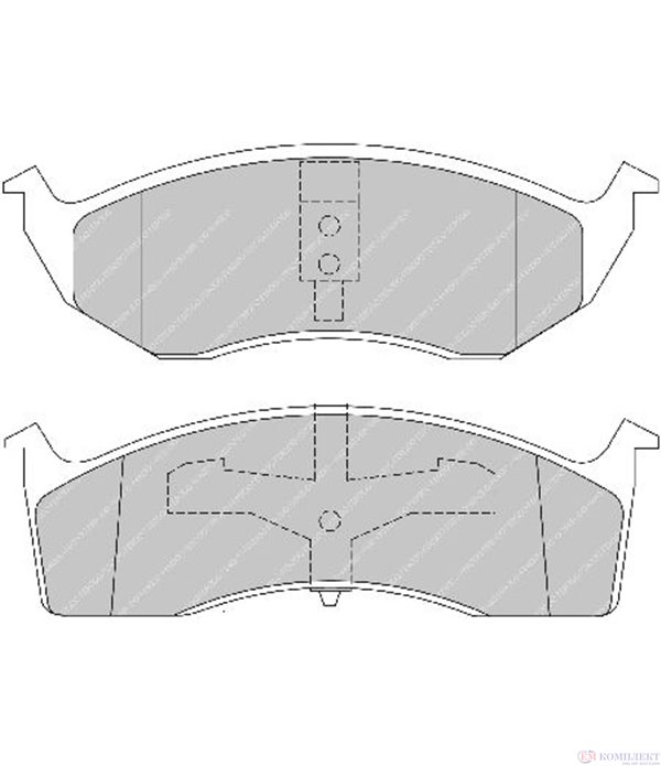 НАКЛАДКИ ПРЕДНИ ДИСКОВИ CHRYSLER NEON II (1999-) 2.0 16V RT - FERODO