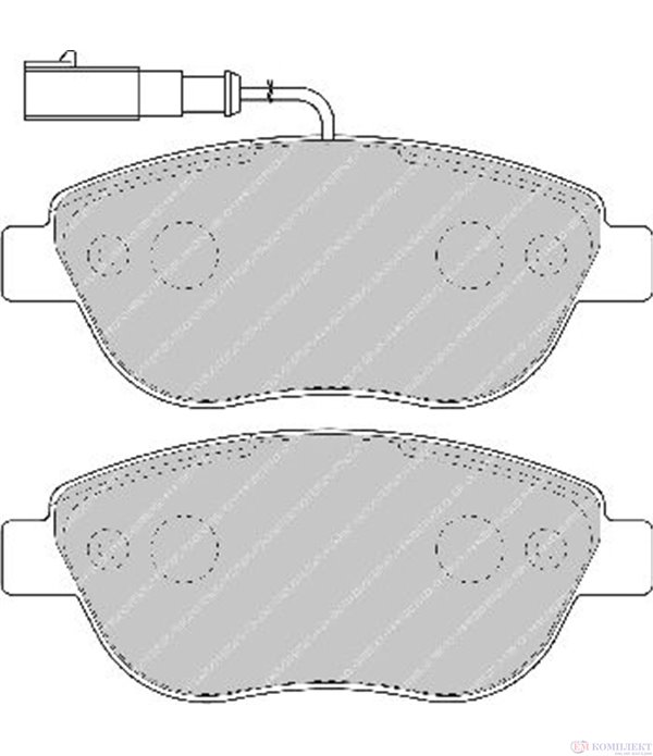 НАКЛАДКИ ПРЕДНИ ДИСКОВИ FIAT PUNTO GRANDE (2005-) 1.9 D Multijet - FERODO