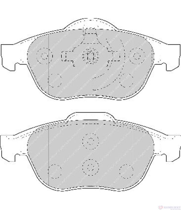 НАКЛАДКИ ПРЕДНИ ДИСКОВИ RENAULT LAGUNA II (2001-) 2.0 16V - FERODO