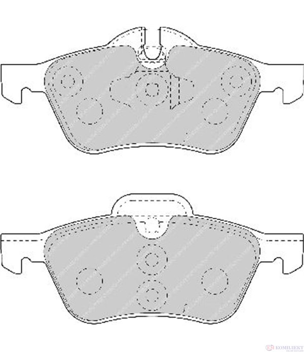 НАКЛАДКИ ПРЕДНИ ДИСКОВИ MINI WORKS R50, R53 (2001-) 1.6 - FERODO