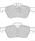 НАКЛАДКИ ПРЕДНИ ДИСКОВИ MINI ONE R50, R53 (2001-) 1.6 - FERODO