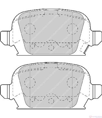 НАКЛАДКИ ЗАДНИ ДИСКОВИ OPEL CORSA C (2000-) 1.7 CDTI - FERODO