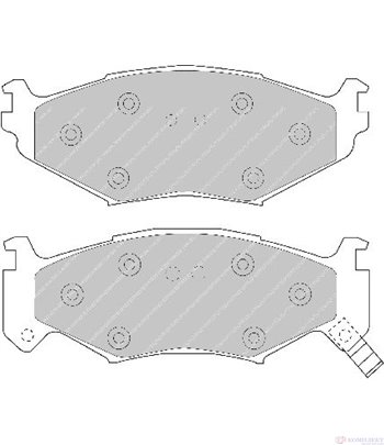 НАКЛАДКИ ПРЕДНИ ДИСКОВИ CHRYSLER VOYAGER I (1984-) 3.3 i - FERODO