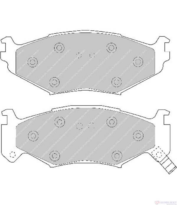 НАКЛАДКИ ПРЕДНИ ДИСКОВИ CHRYSLER LE BARON (1986-) 2.5 i Turbo - FERODO