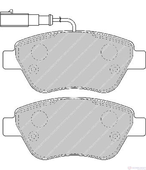 НАКЛАДКИ ПРЕДНИ ДИСКОВИ FIAT STILO (2001-) 1.4 16V - FERODO