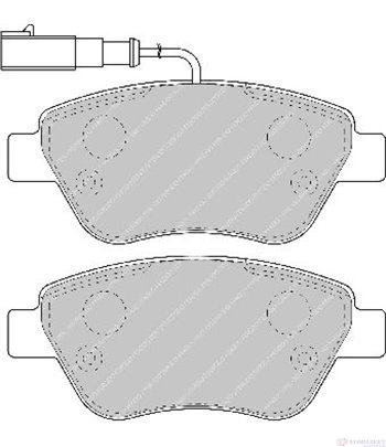 НАКЛАДКИ ПРЕДНИ ДИСКОВИ FIAT DOBLO CARGO (2001-) 1.4 - FERODO
