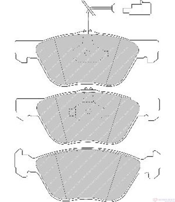 НАКЛАДКИ ПРЕДНИ ДИСКОВИ FIAT MULTIPLA (1999-) 1.6 16V Blupower - FERODO