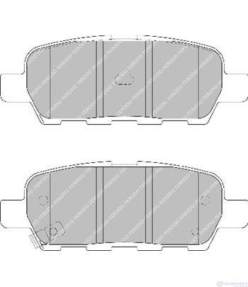 НАКЛАДКИ ЗАДНИ ДИСКОВИ INFINITI FX (2003-) 4.5 - FERODO