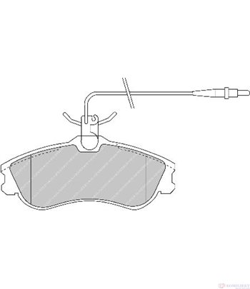 НАКЛАДКИ ПРЕДНИ ДИСКОВИ PEUGEOT PARTNER COMBISPACE (1996-) 1.8 - FERODO