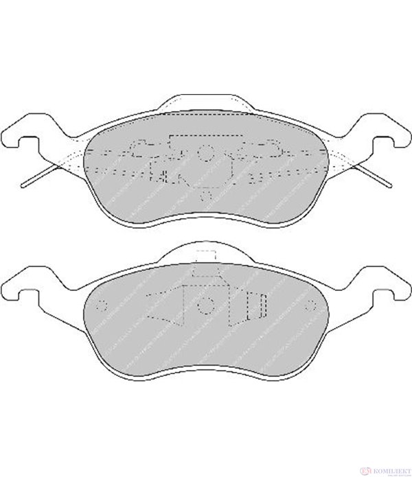 НАКЛАДКИ ПРЕДНИ ДИСКОВИ FORD FOCUS (1998-) 2.0 16V - FERODO