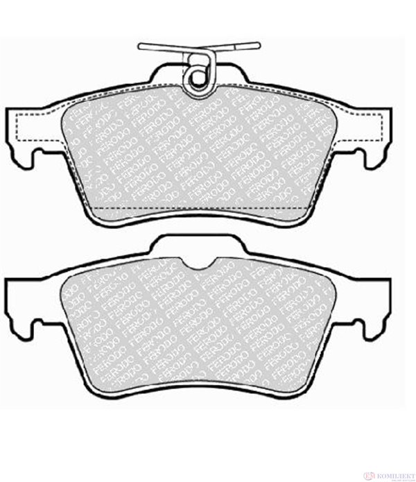 НАКЛАДКИ ЗАДНИ ДИСКОВИ RENAULT LAGUNA COUPE (2008-) 3.5 V6 - FERODO