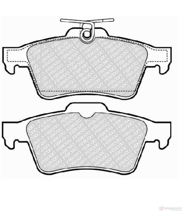 НАКЛАДКИ ЗАДНИ ДИСКОВИ RENAULT LAGUNA III (2007-) 2.0 16V - FERODO