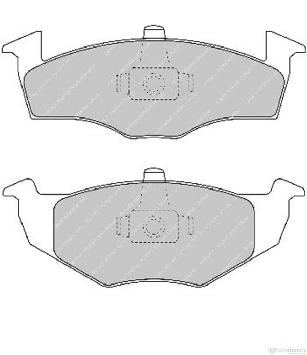 НАКЛАДКИ ПРЕДНИ ДИСКОВИ SEAT CORDOBA VARIO (1999-) 1.6 - FERODO