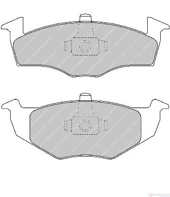 НАКЛАДКИ ПРЕДНИ ДИСКОВИ VOLKSWAGEN VENTO (1991-) 1.9 D - FERODO