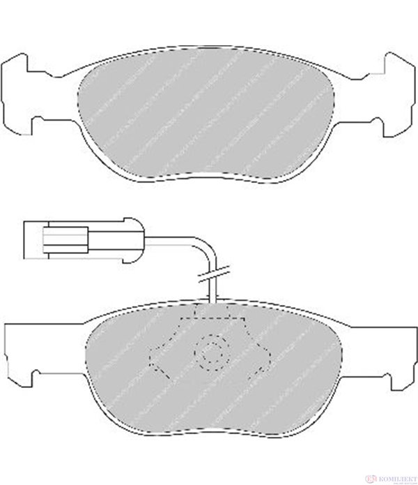 НАКЛАДКИ ПРЕДНИ ДИСКОВИ ALFA ROMEO 146 (1994-) 1.7 i.e. 16V - FERODO
