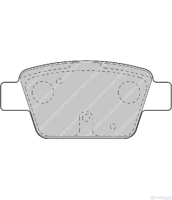 НАКЛАДКИ ЗАДНИ ДИСКОВИ FIAT LINEA (2007-) 1.3 D Multijet - FERODO