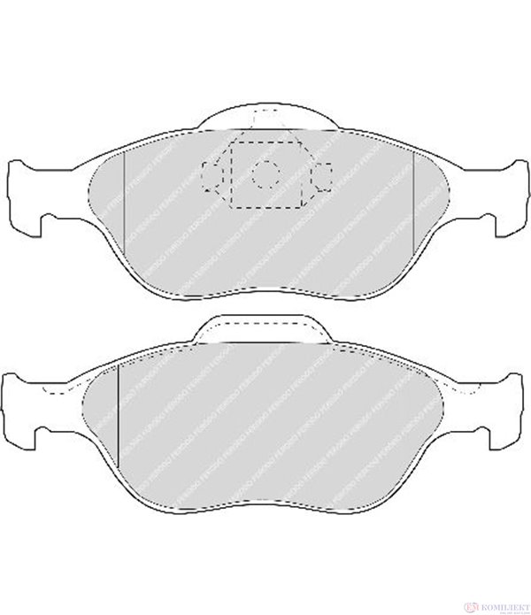 НАКЛАДКИ ПРЕДНИ ДИСКОВИ FORD FIESTA V (2001-) 1.25 16V - FERODO