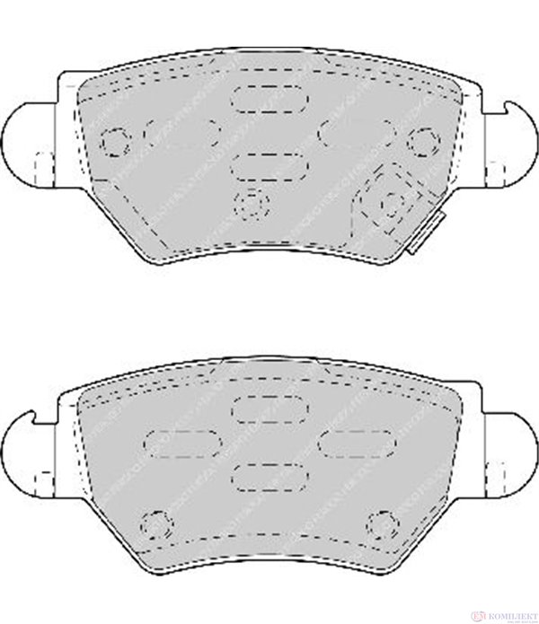 НАКЛАДКИ ЗАДНИ ДИСКОВИ OPEL ASTRA G COMBI (1998-) 1.4 - FERODO