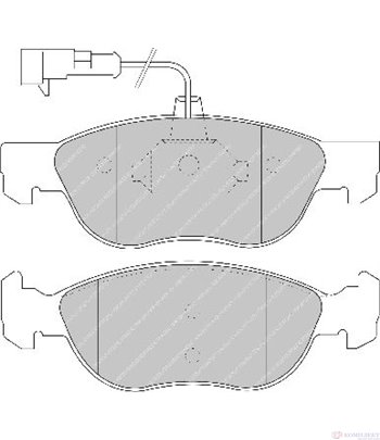 НАКЛАДКИ ПРЕДНИ ДИСКОВИ FIAT BRAVA (1995-) 1.9 JTD 105 - FERODO